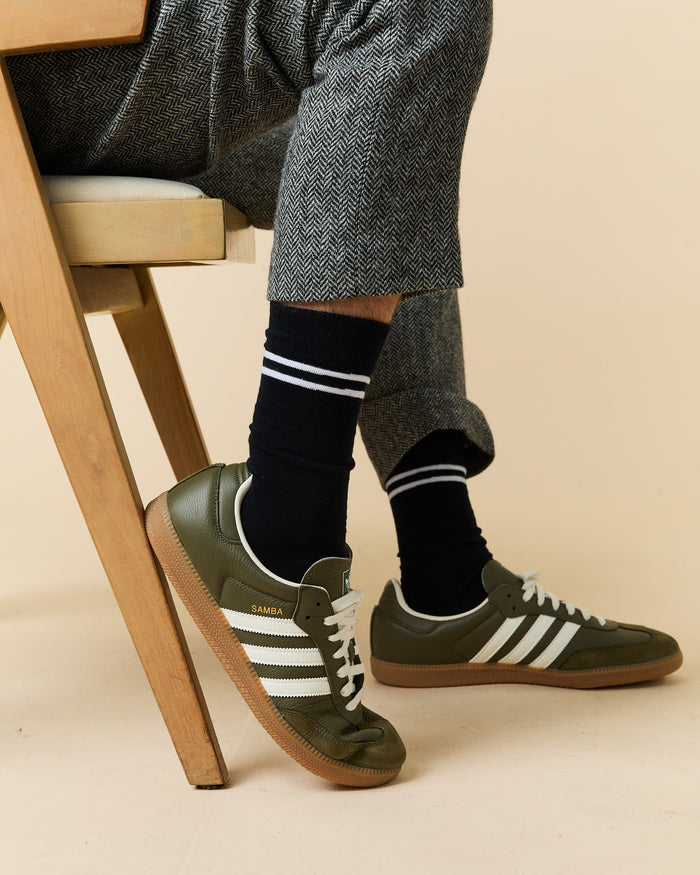 Double Stripe Signature Socks Navy