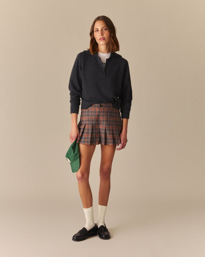 Elsa Ivy Plaid Pleated Skirt Multi-Color Multi-Color / XL
