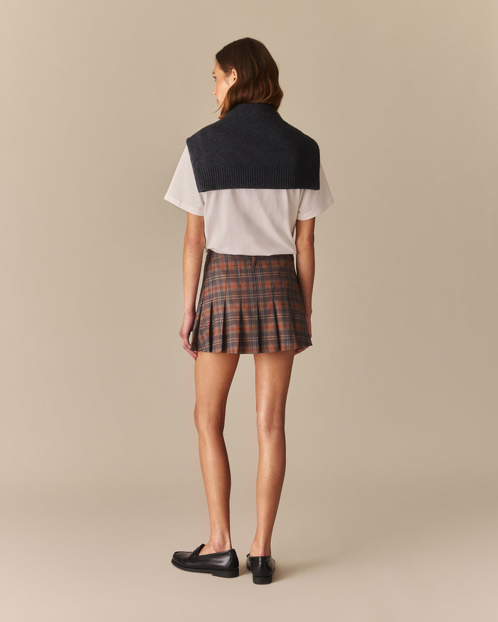 Elsa Ivy Plaid Pleated Skirt Multi-Color Multi-Color / XL