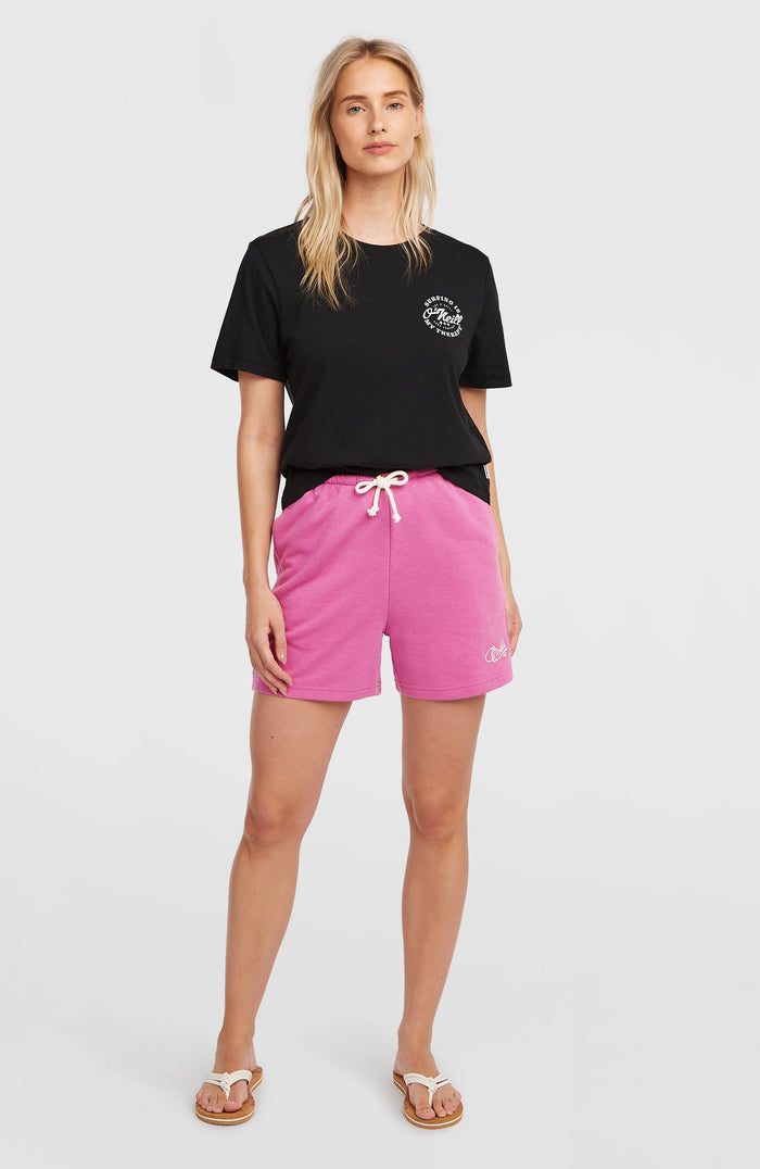 Essentials Script Sweatshorts | Electric Fuschia