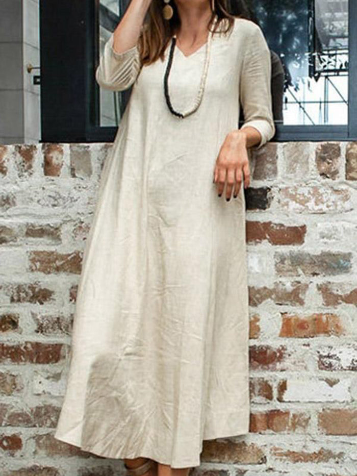 Fashion Casual Long Sleeve Maxi Dress