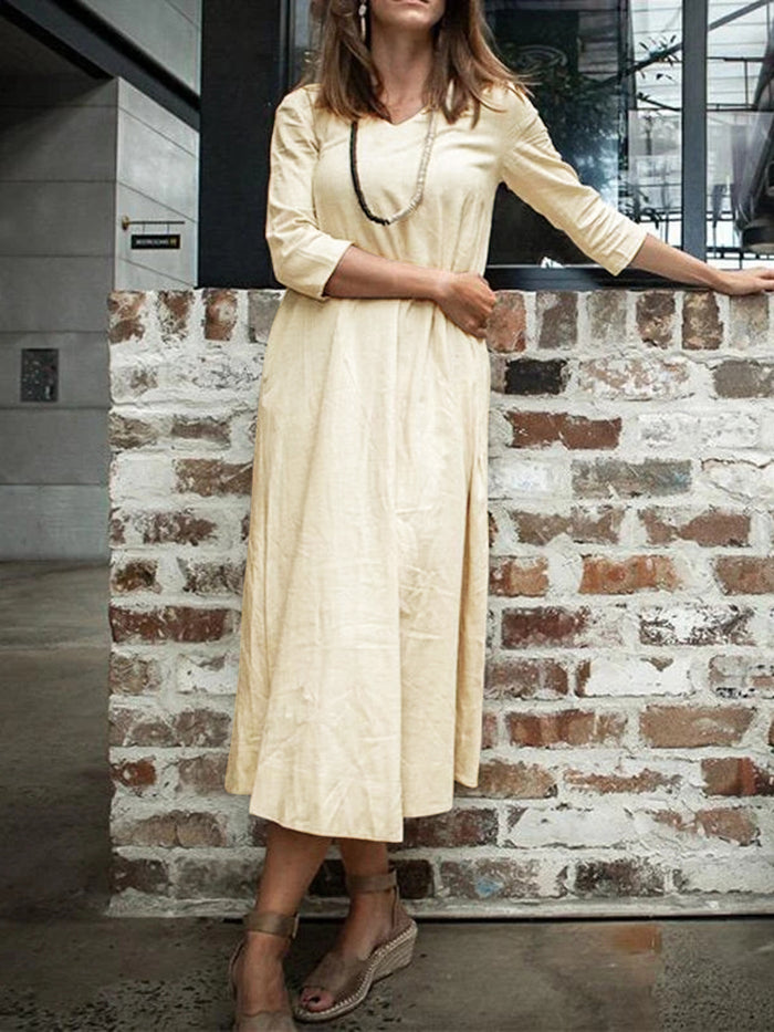 Fashion Casual Long Sleeve Maxi Dress