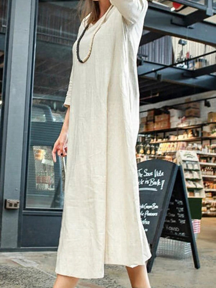 Fashion Casual Long Sleeve Maxi Dress