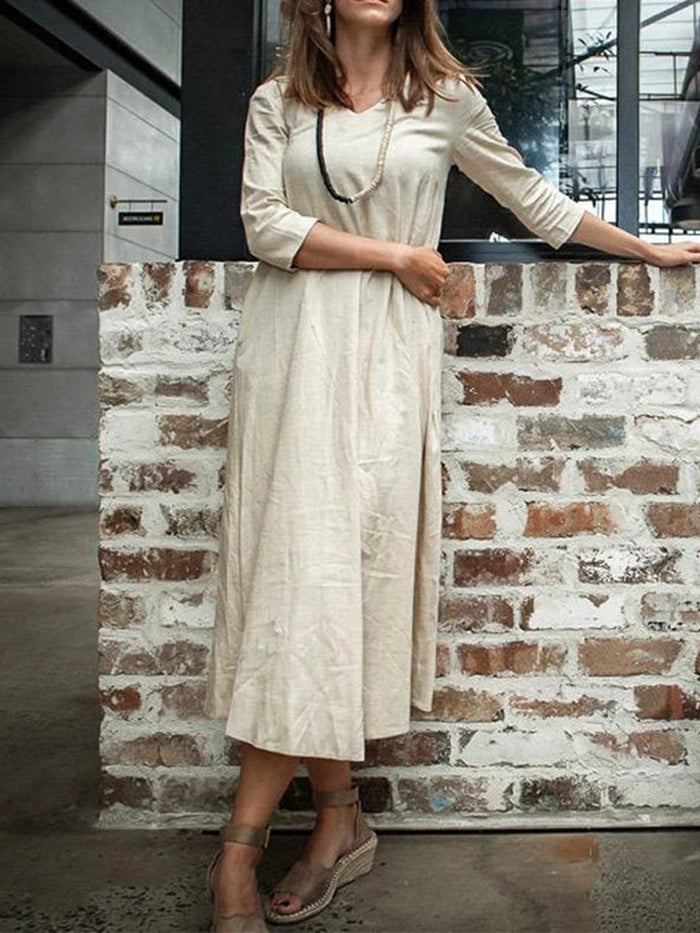 Fashion Casual Long Sleeve Maxi Dress