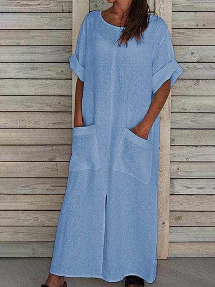 Fashion Casual Personality Pocket Dress