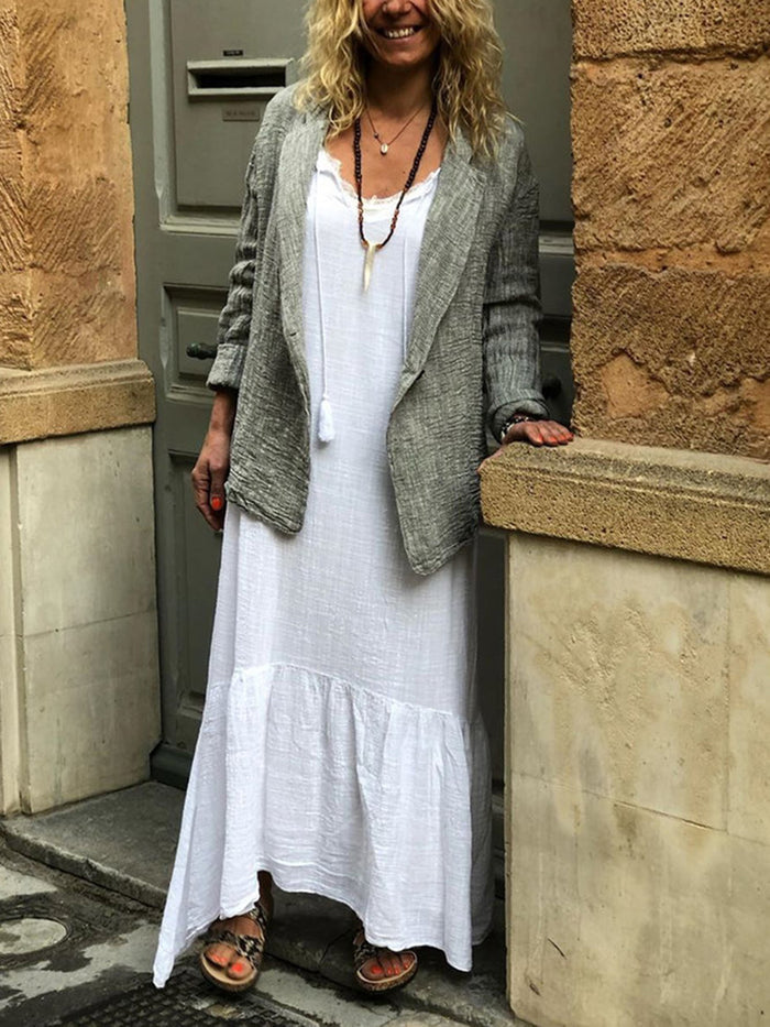Fashion Casual Ruffled Sleeve Dress