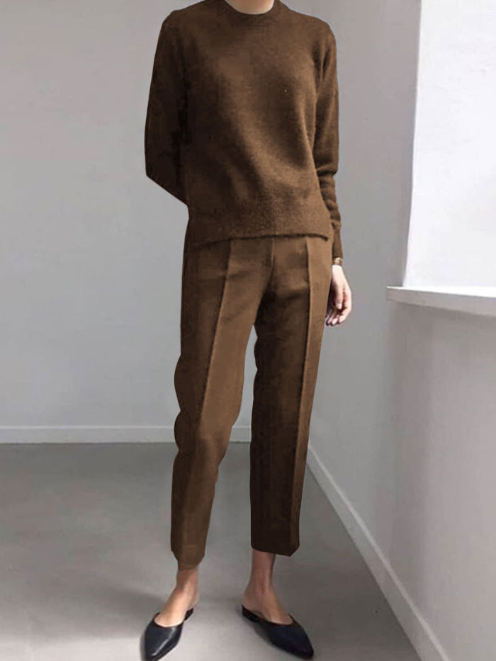 Fashion Casual Solid Color Basic Suit