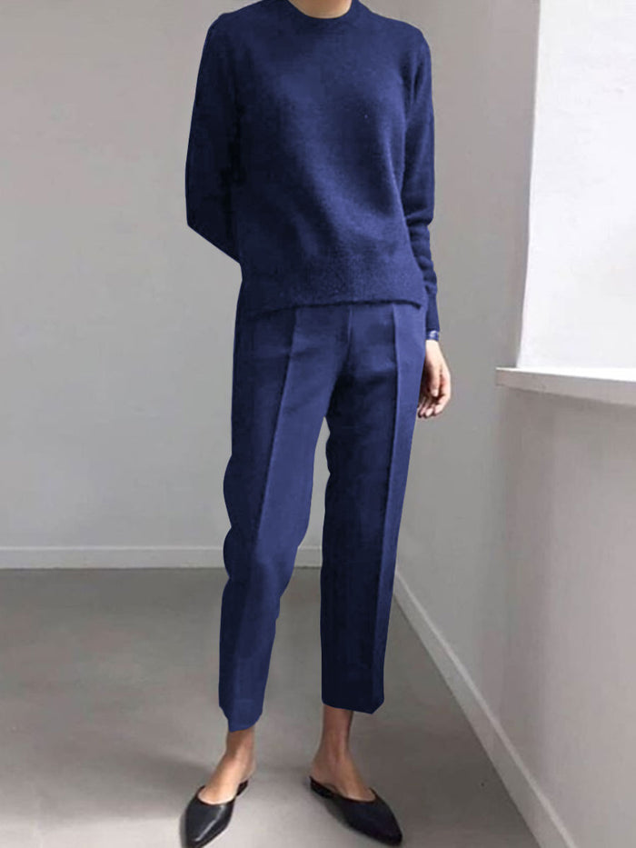 Fashion Casual Solid Color Basic Suit
