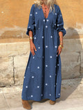 Fashion Print V-neck Casual Dress