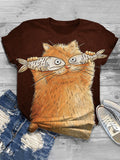 Fashion Printed Short Sleeve Casual T-shirt