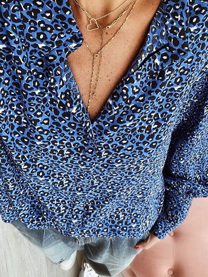 Fashion Vintage Leopard Print Shirt