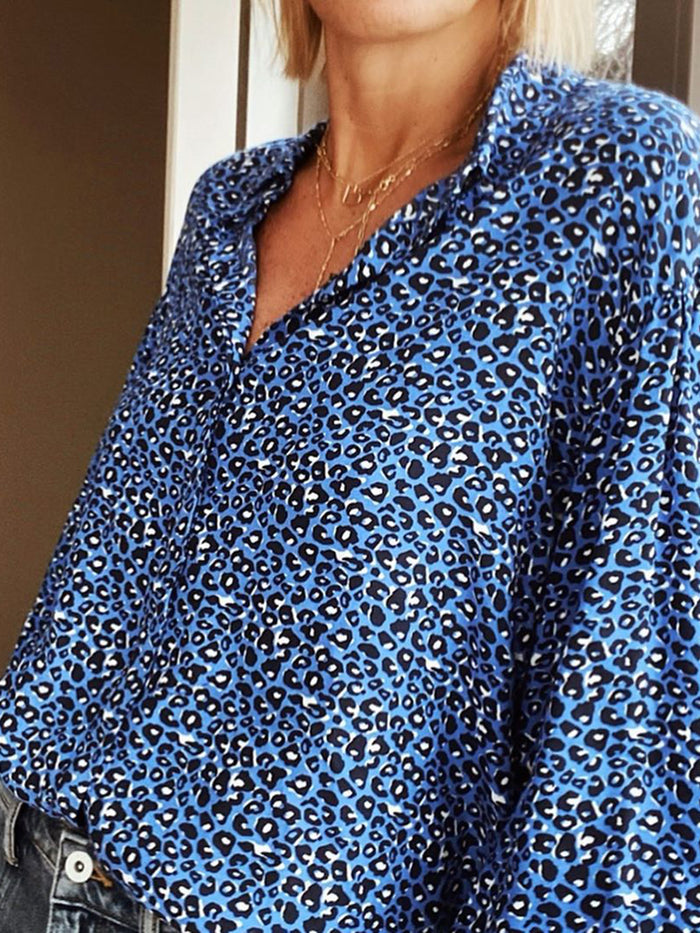 Fashion Vintage Leopard Print Shirt