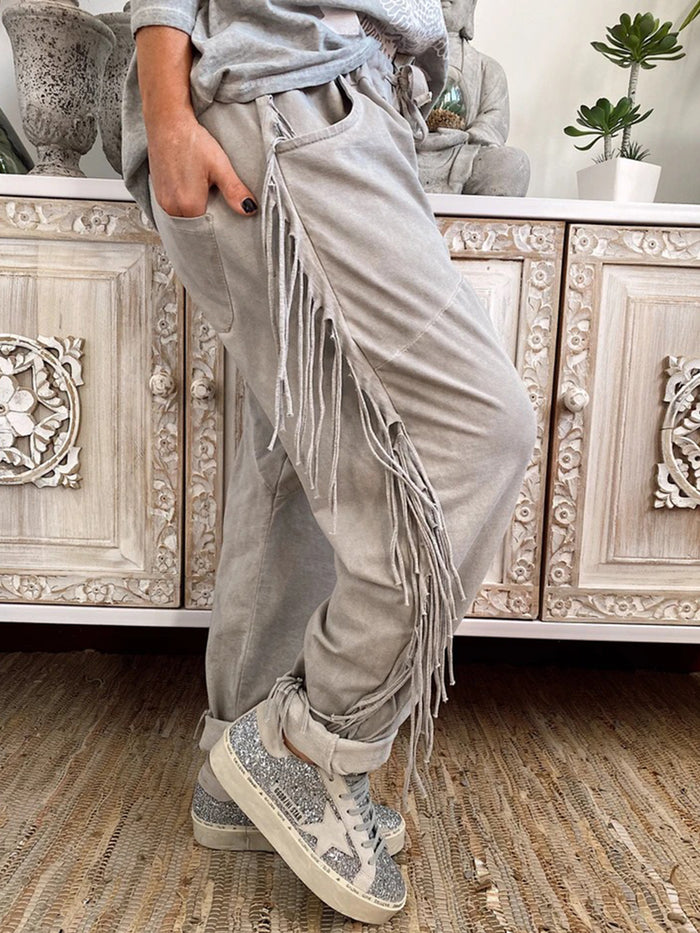 Fashion Women Fringe Trousers