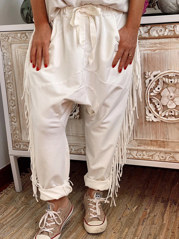 Fashion Women Fringe Trousers
