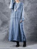 Fashionable Personality Solid Color Long Sleeve Dress