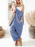 Fashionable Solid Color Casual Sling Jumpsuit