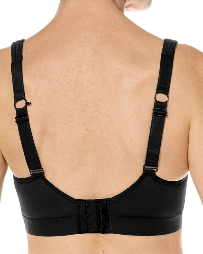 Final Sale Clearance Amoena Jolie Wire-Free Sports Bra - Black / Grey
