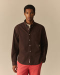 Franklin Relaxed Garment Dyed Oxford Shirt Dark Brown Dark Brown / XL