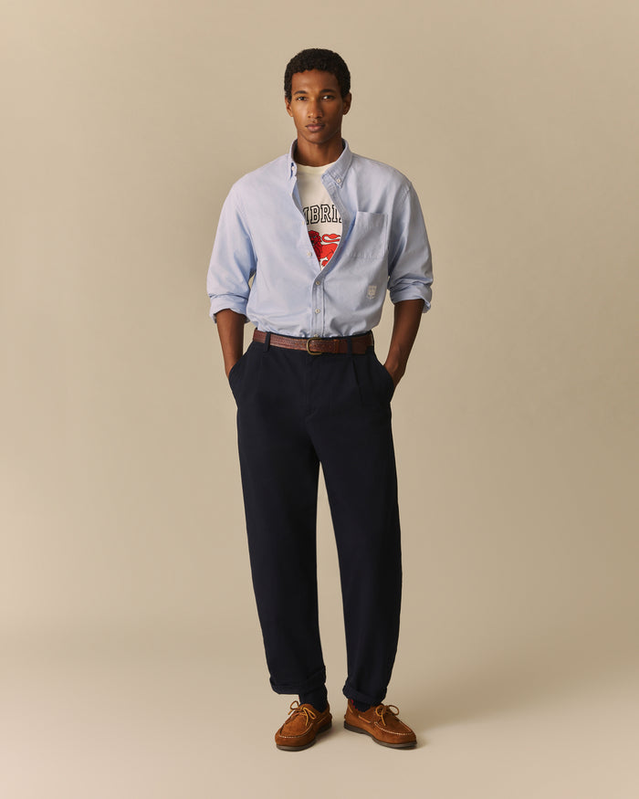 Franklin Relaxed Garment Dyed Oxford Shirt Light Blue Light Blue / XL