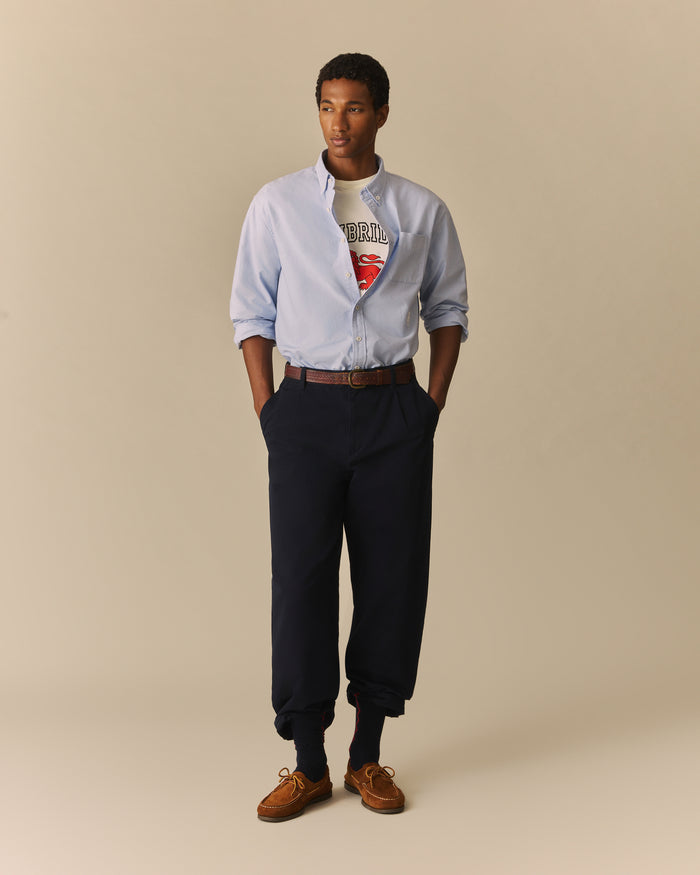 Franklin Relaxed Garment Dyed Oxford Shirt Light Blue Light Blue / XL