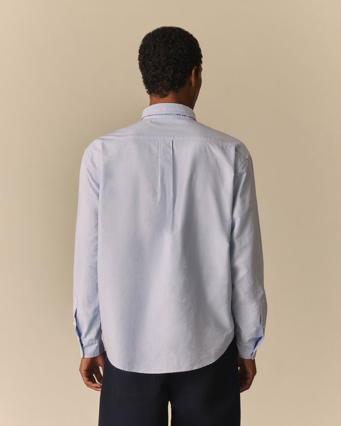 Franklin Relaxed Garment Dyed Oxford Shirt Light Blue Light Blue / XL