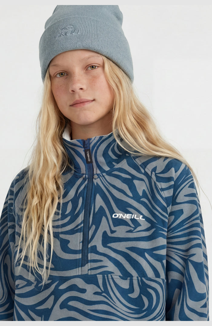 FWC'Cruz Printed Half-Zip Fleece | Blue Swirl Zebra