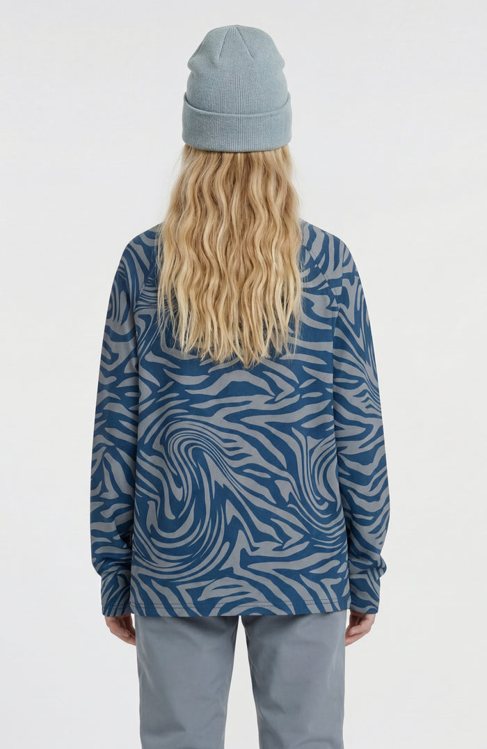 FWC'Cruz Printed Half-Zip Fleece | Blue Swirl Zebra