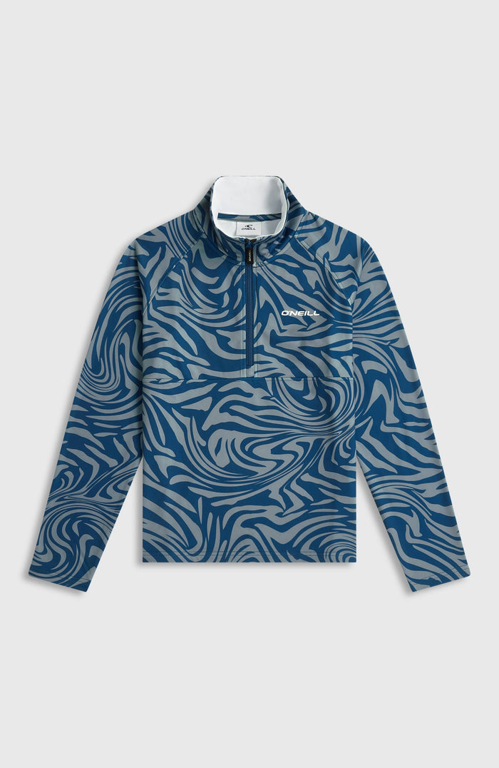 FWC'Cruz Printed Half-Zip Fleece | Blue Swirl Zebra