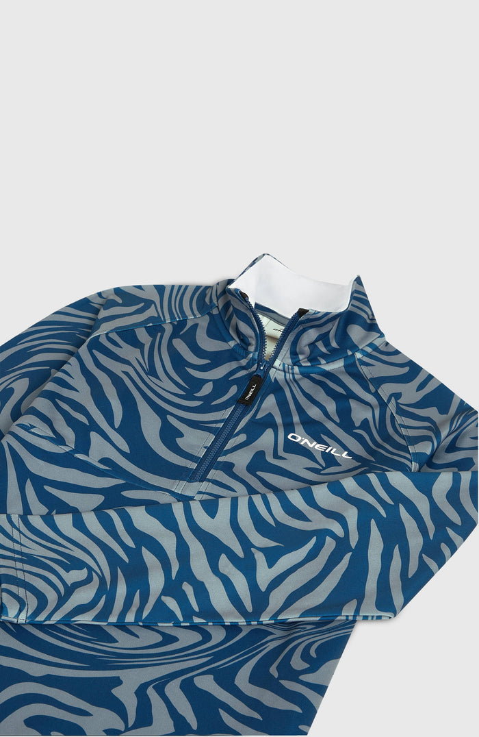 FWC'Cruz Printed Half-Zip Fleece | Blue Swirl Zebra