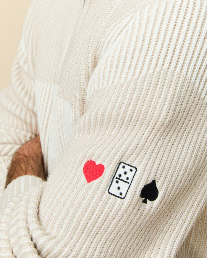 Gambling Cashmere Quarter Zip Cream