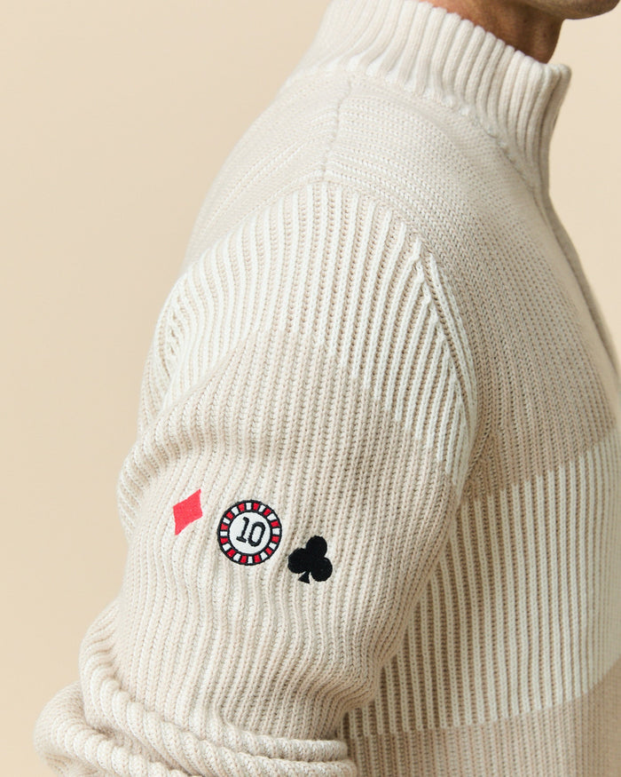 Gambling Cashmere Quarter Zip Cream