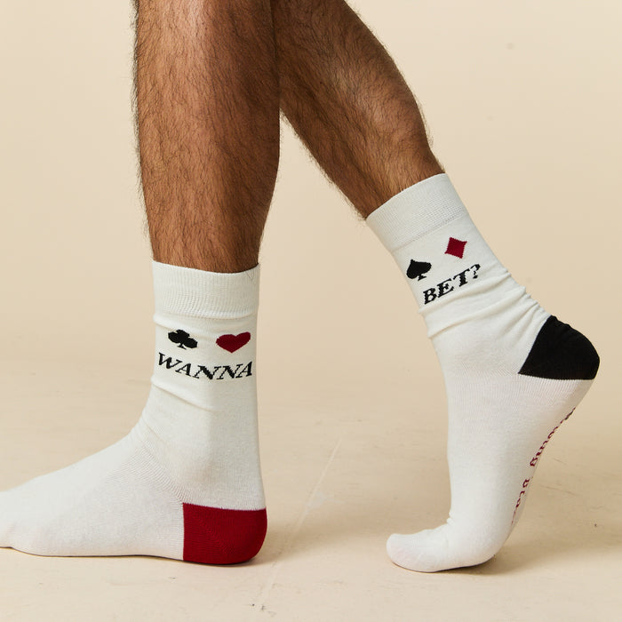 Gambling Socks White