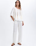 Greek Archaic Kori Grape Top - White and Champagne - Simply Beach UK