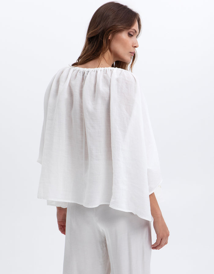 Greek Archaic Kori Grape Top - White and Champagne - Simply Beach UK