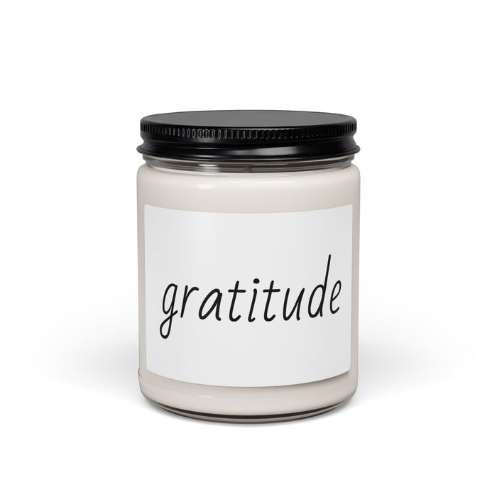 Gratitude Soy Candle — 9 oz Scented Jar for Mindfulness & Gifts