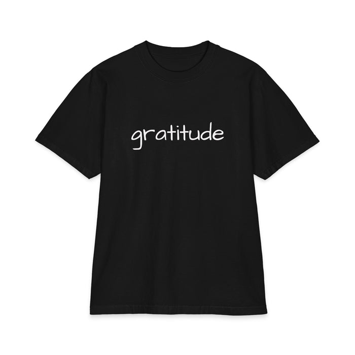 Gratitude T-Shirt — Minimal Script Graphic Tee