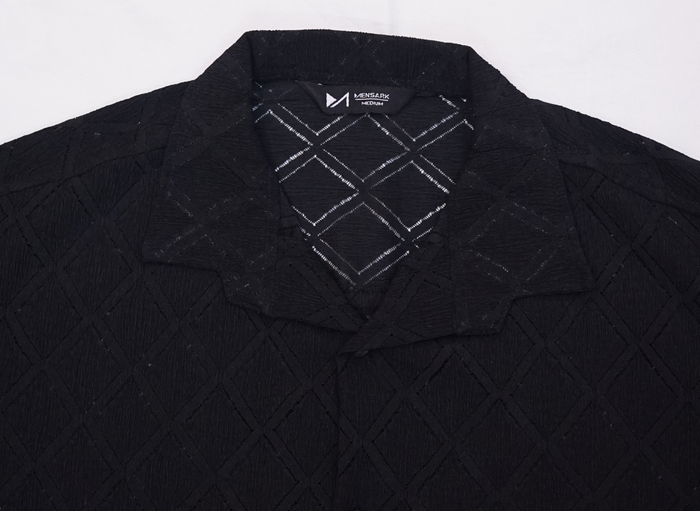 Half Sleeves Shirt - Crinkle Black