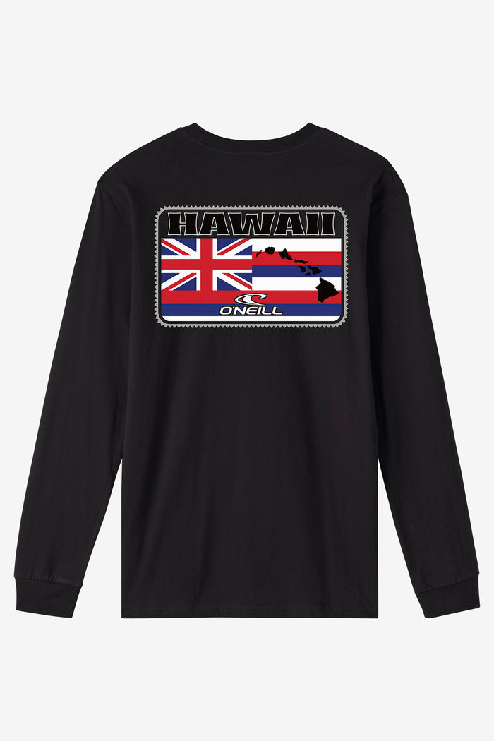 Hawaii Flag 2 Standard Fit Long Sleeve Tee - Black | O'Neill