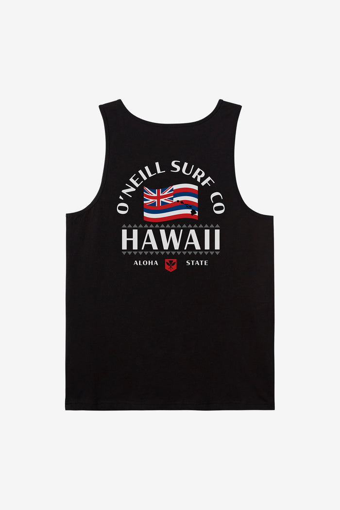 Hawaii Flag Standard Fit Tank - Black | O'Neill