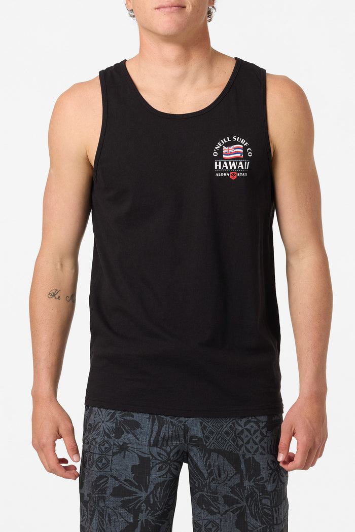 Hawaii Flag Standard Fit Tank - Black | O'Neill