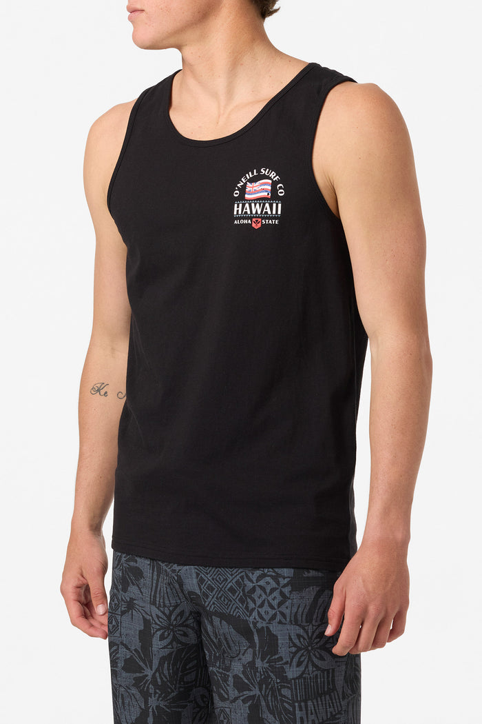 Hawaii Flag Standard Fit Tank - Black | O'Neill
