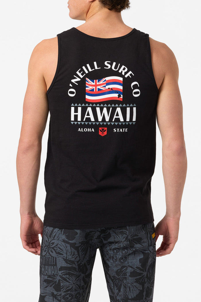 Hawaii Flag Standard Fit Tank - Black | O'Neill
