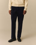 Henry Pleated Corduroy Pant Navy Navy / 38
