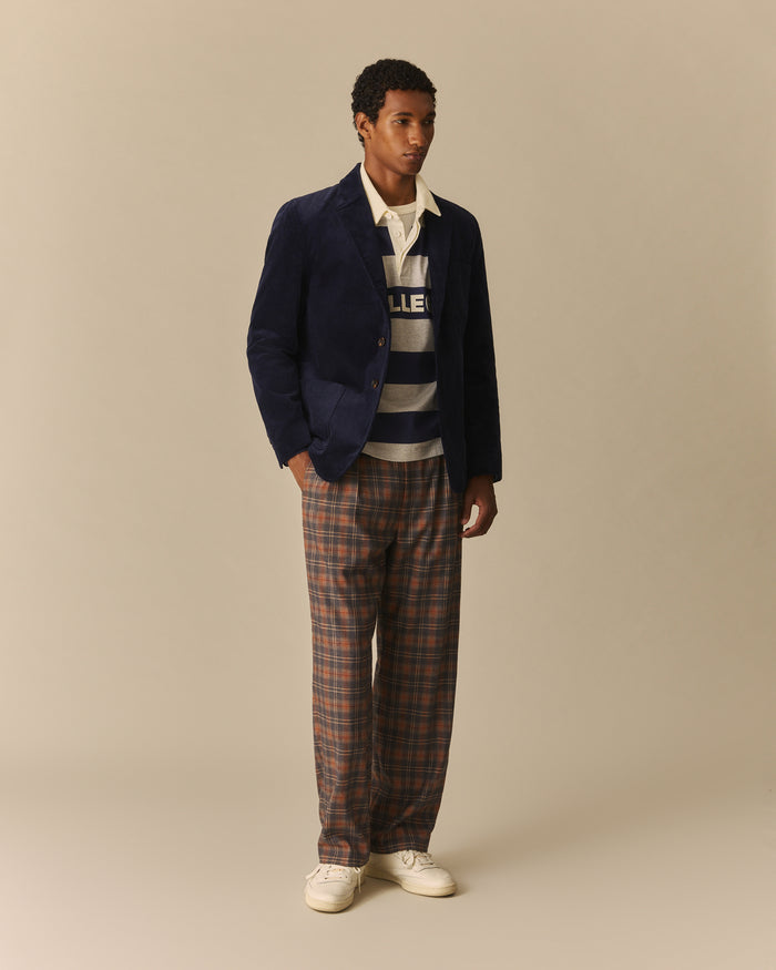 Henry Pleated Flannel Pant Multi-Color Multi-Color / 38