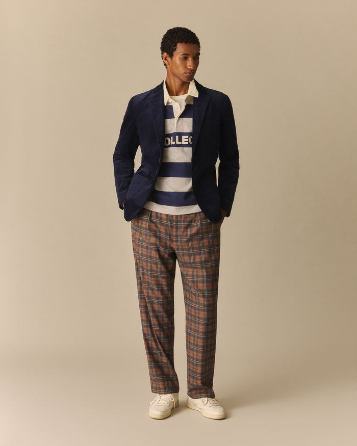 Henry Pleated Flannel Pant Multi-Color Multi-Color / 38