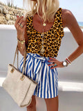 Holiday Fashion Leopard Print Vest