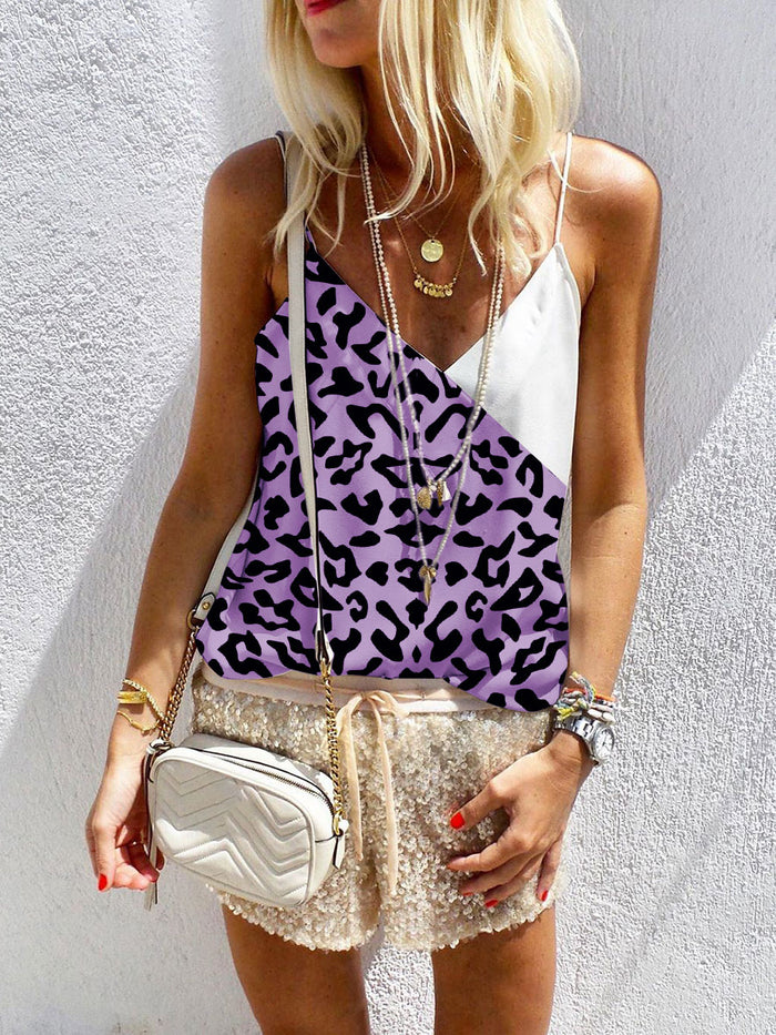 Holiday Harness Stitching Leopard Print Vest
