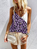 Holiday Harness Stitching Leopard Print Vest