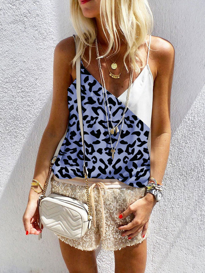 Holiday Harness Stitching Leopard Print Vest