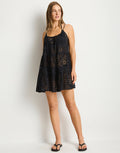 Sea Level Ibiza Tie Back Short Sundress - Black - Simply Beach UK